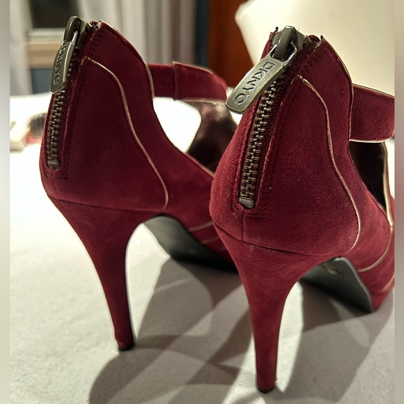 DKNYC Burgundy Suede Booties - Picture 3 of 5